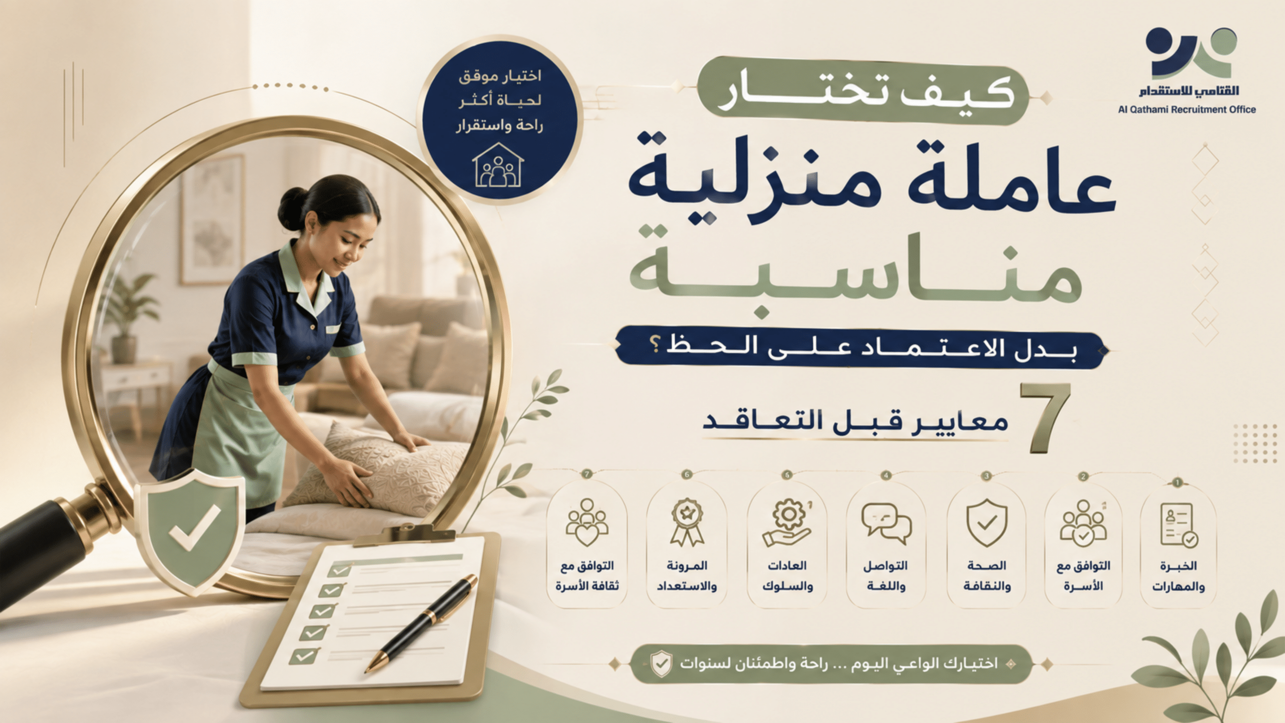 كيف اختار عاملة منزلية